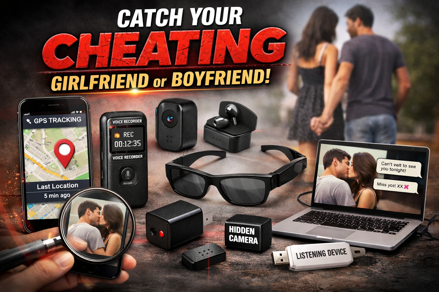 Eight items that will help to catch that cheating girlfriend/boyfriend!